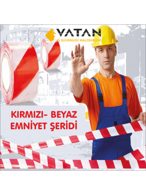 Emniyet Şeridi Kırmızı-Beyaz 270 mt